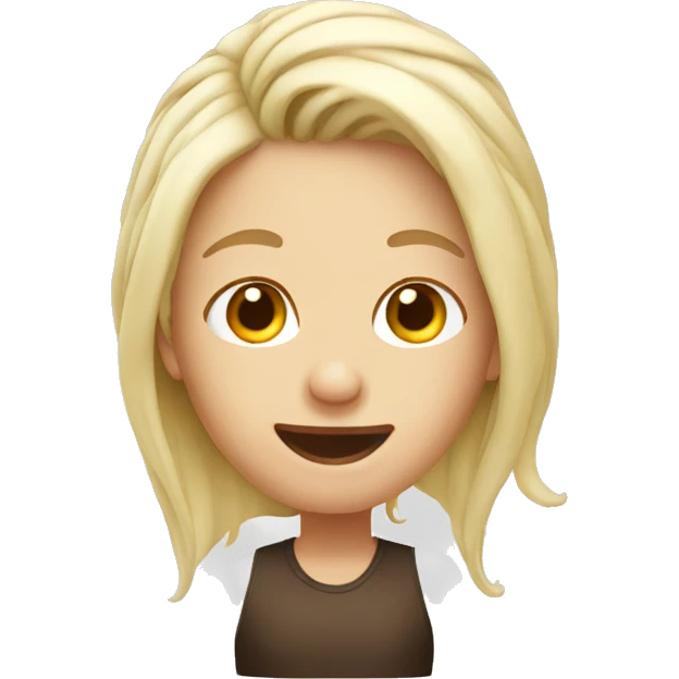Hair with milk emoji