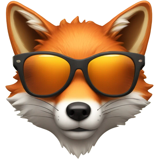 Fox with sunglasess emoji