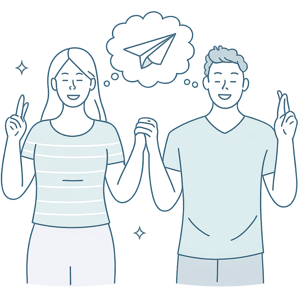 a paper airplane, minimalistic pastel illustration with clean lines, avoiding warm colors emoji