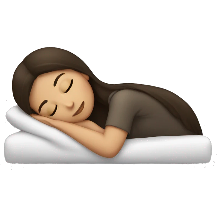 Brunette girl sleeping emoji