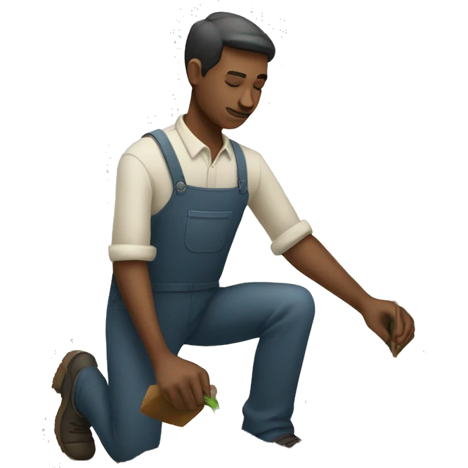 Man planting a seed emoji