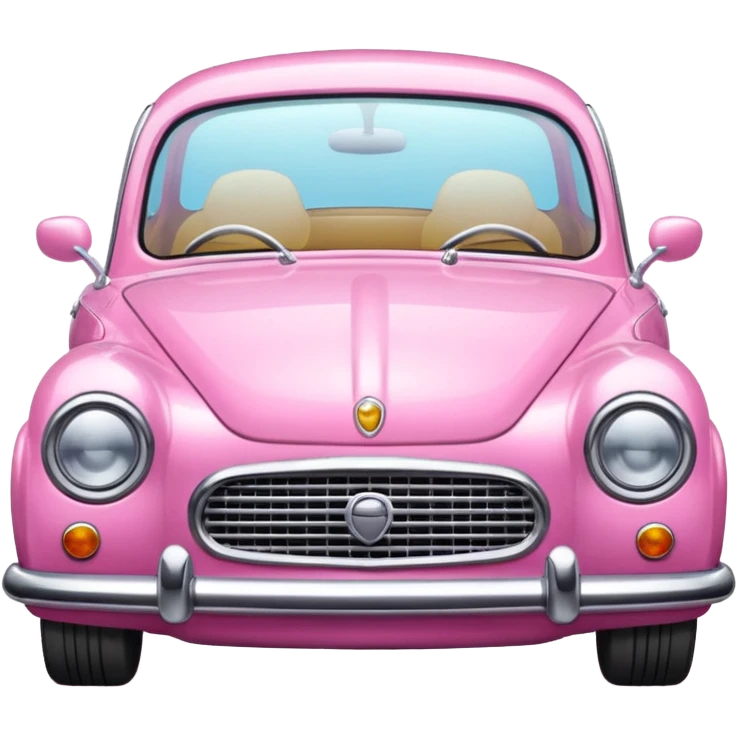 Pink car with glassea emoji