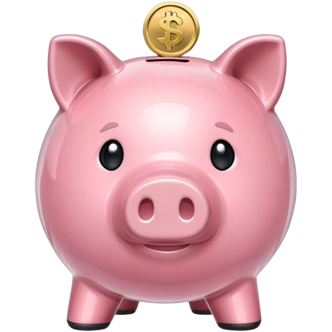 Transparent piggy bank emoji