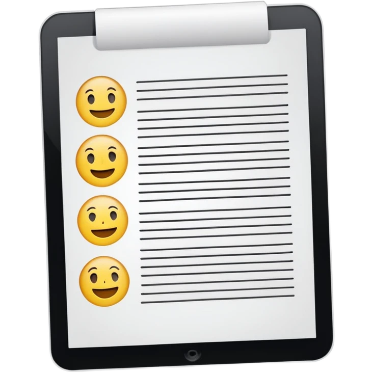 document with text lines emoji, simple emoji