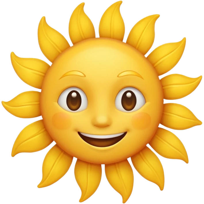 sun emoji, cheerful expression emoji