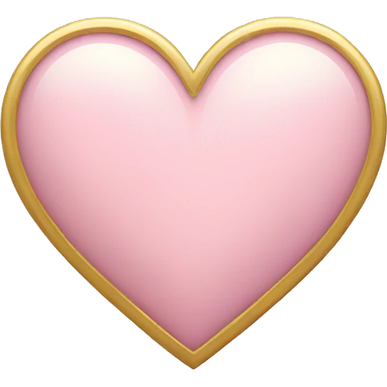 Light pink heart with gold  emoji