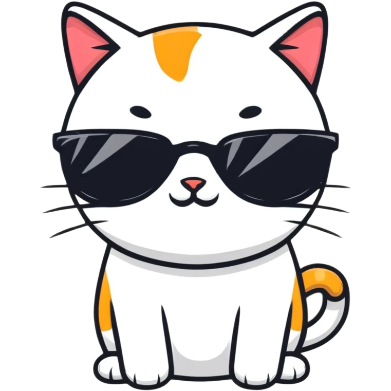 Cat with sunglasses emoji