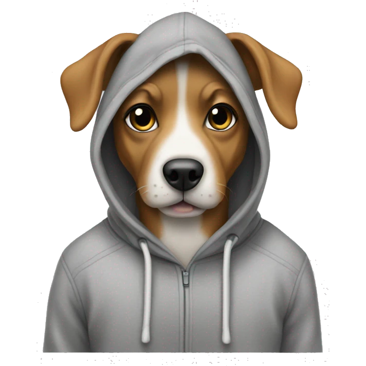 Dog with hoodie emoji