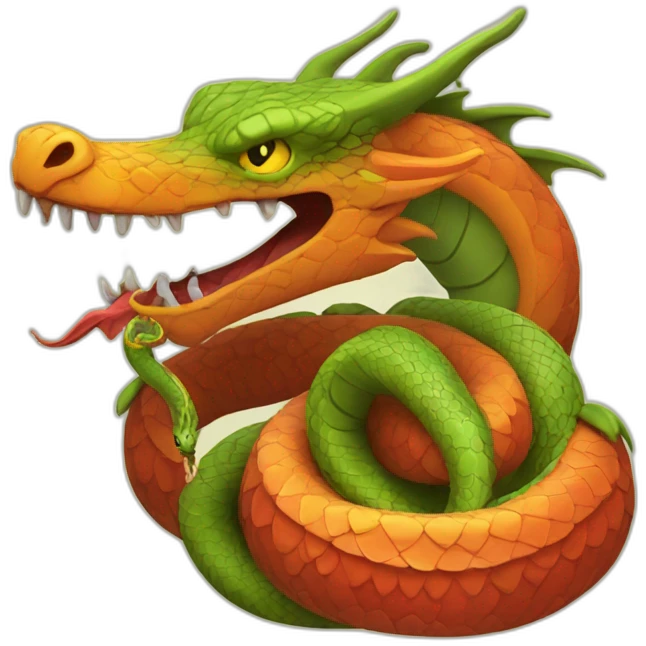 Dragon and snake emoji