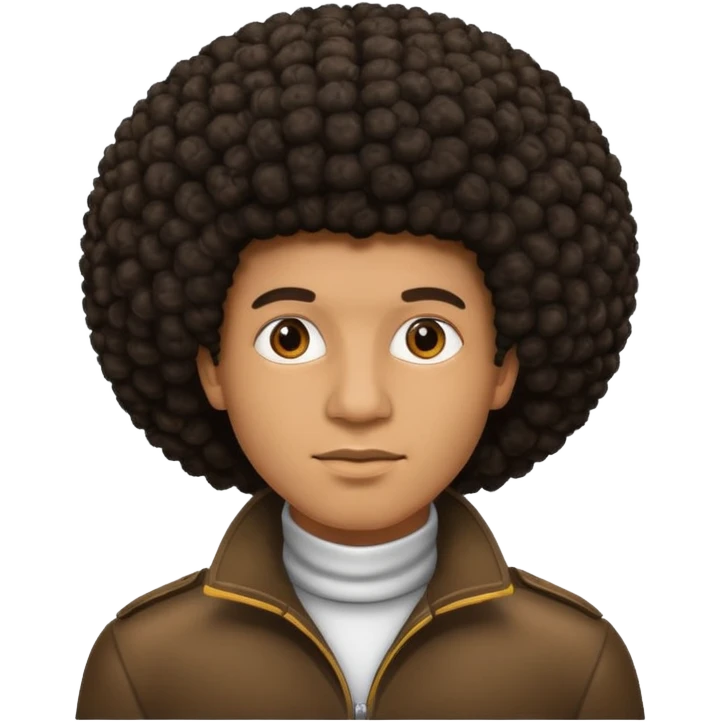 Black men hairstyle afro emoji