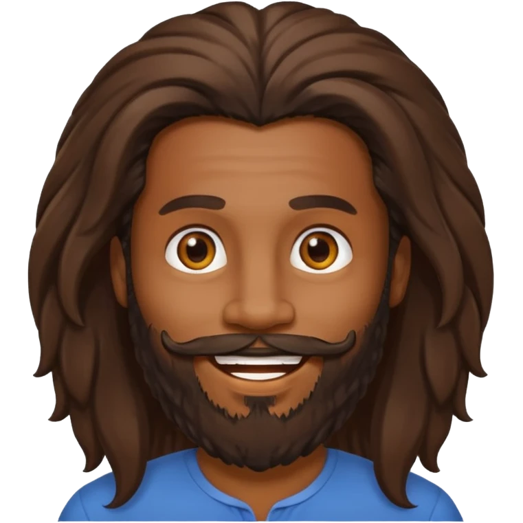 long haired bearded black man emoji