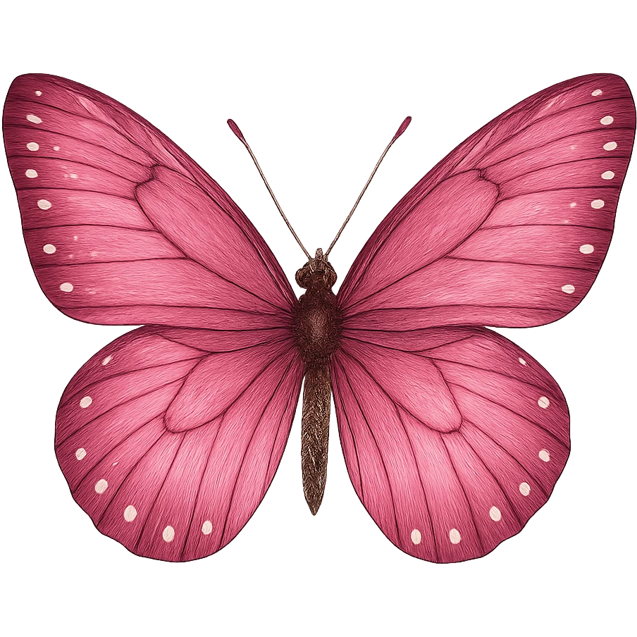 pink butterfly emoji