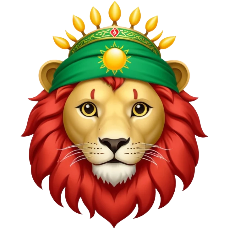 Irans flag with lion and sun emoji
