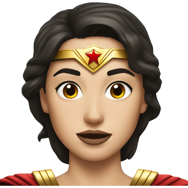 Wonderwoman face emoji