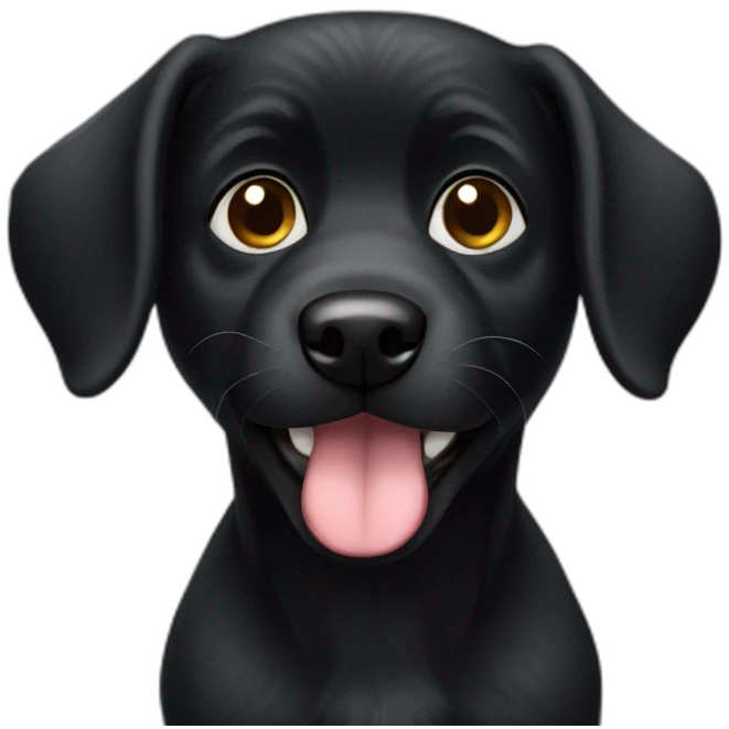 little black dog emoji