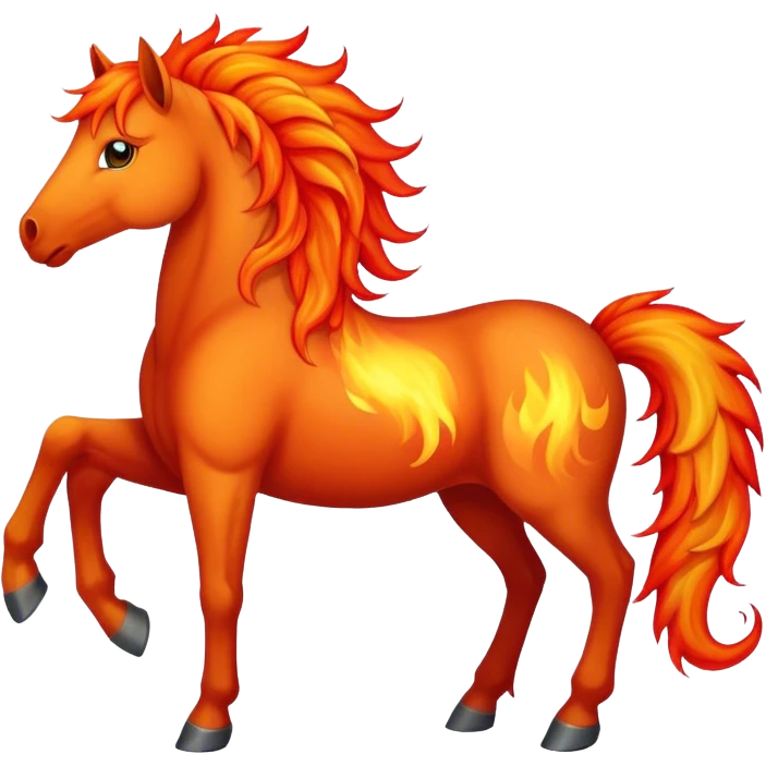 Fire Horse (additional legs - negative) emoji