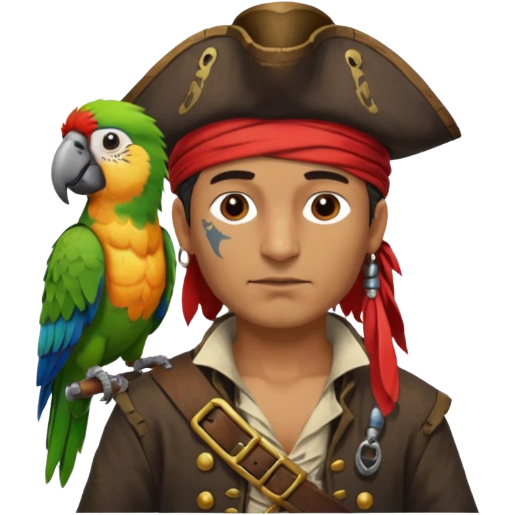 pirate and parrot emoji