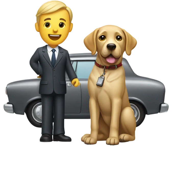 Labrador who sells cars  emoji