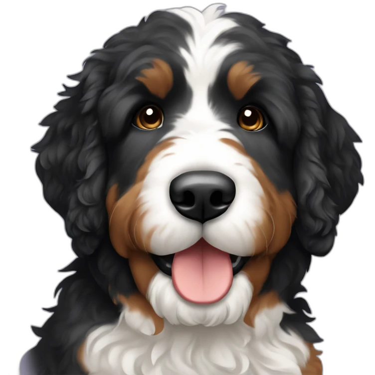 Bernedoodle tricolor emoji