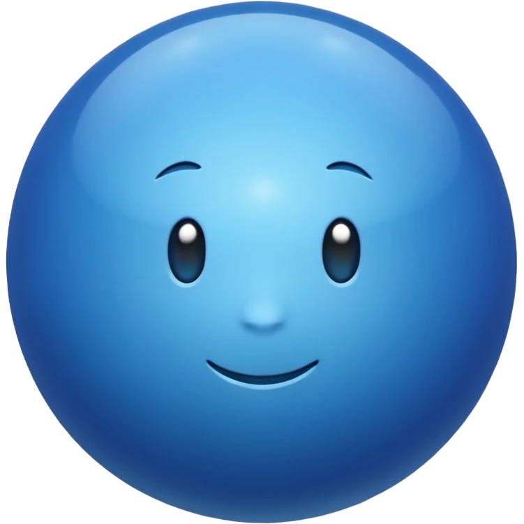BLue color ball emoji