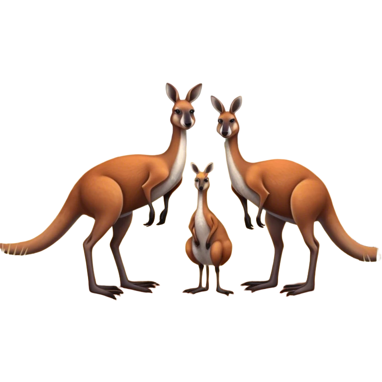 kangaroo and emu emoji