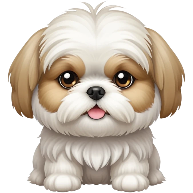 perro blanco de raza chitzu emoji