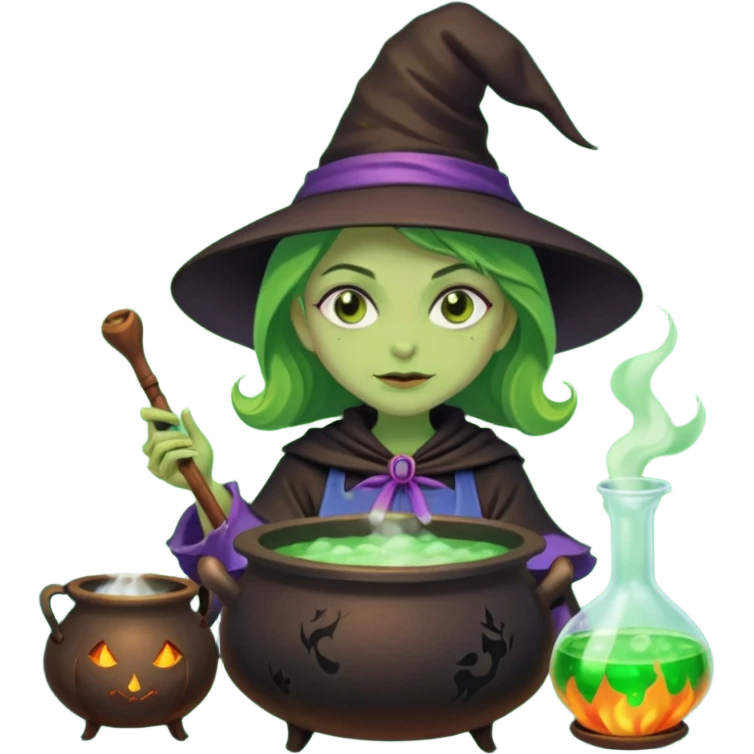 green witch cooking potion emoji