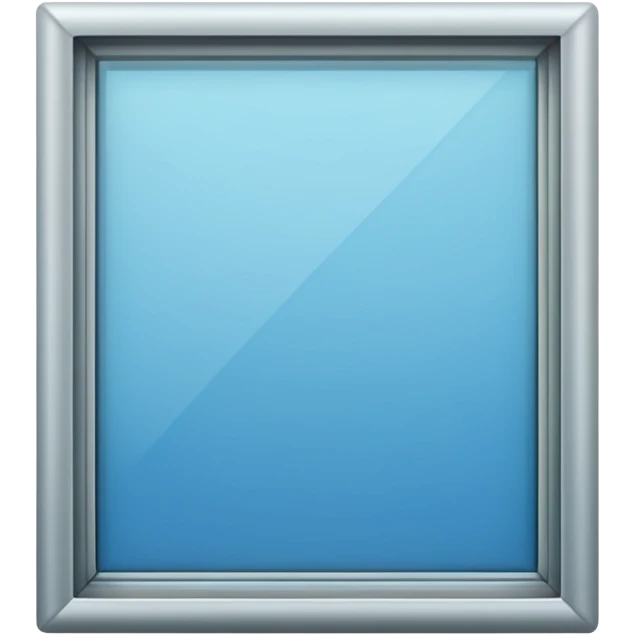 glass window with clear rectangular frame emoji