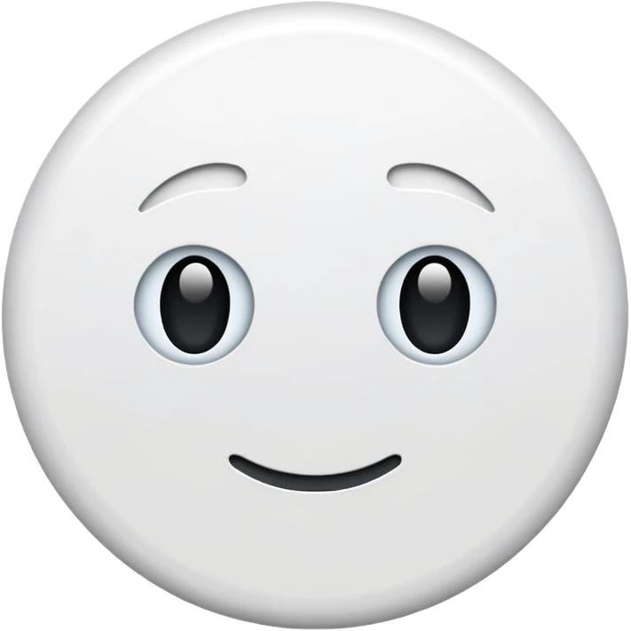 White circle no face emoji