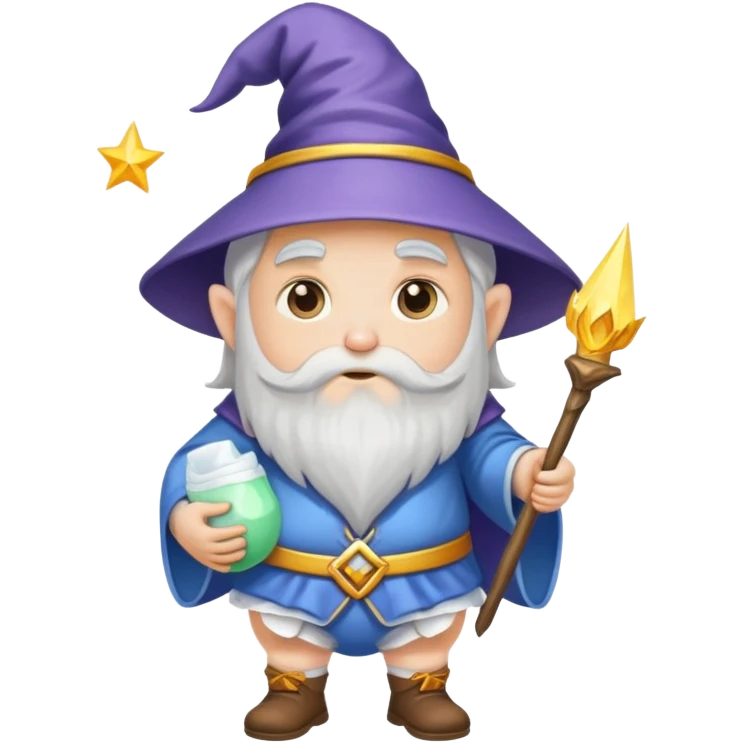 Wizard wearing diapers emoji