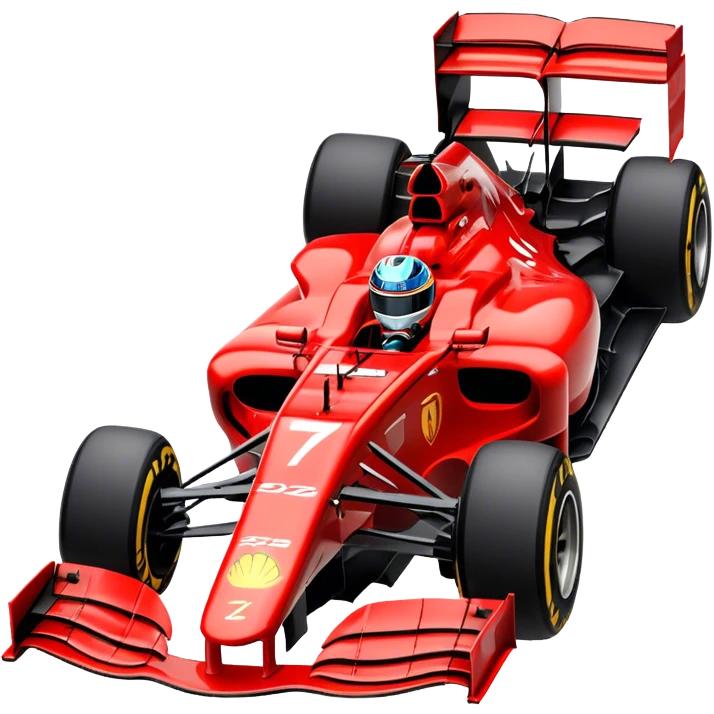 Coche de fórmula 1 2022 color rojo ganando un gran premio emoji