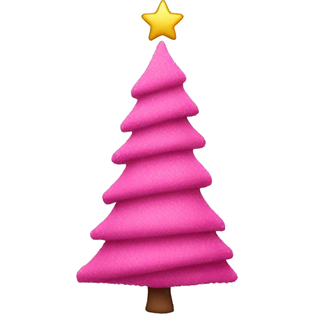 Pink Christmas tree emoji