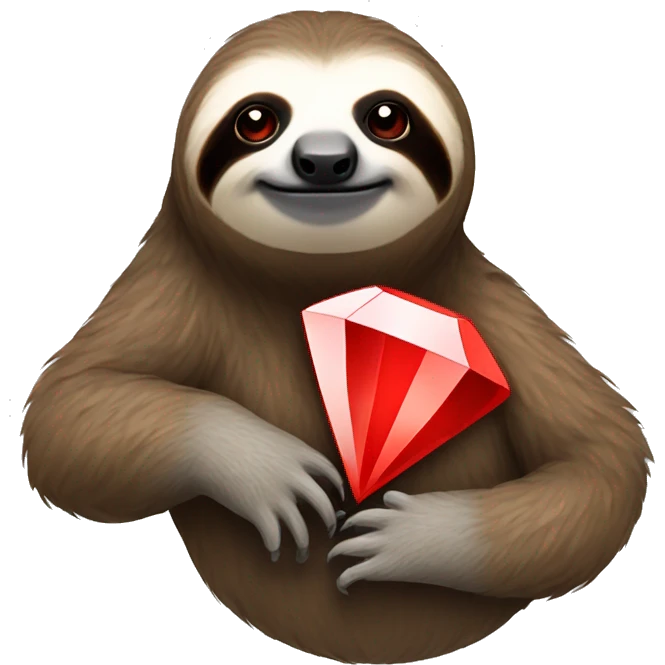 Sloth with a red diamond emoji