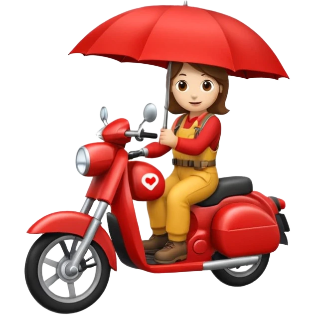 Erstelle mir einen Fallschirmspringer im emoji style mit einem Motor hinten dran  emoji