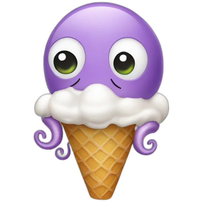 octopus ice cream emoji