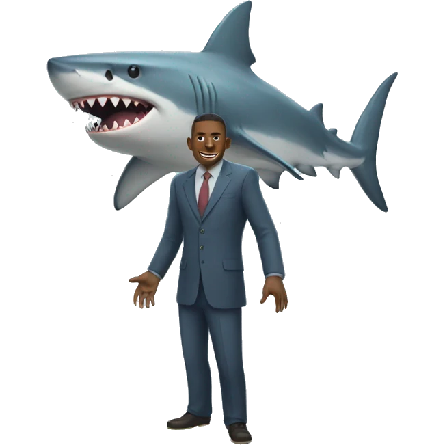 Tall shark man emoji