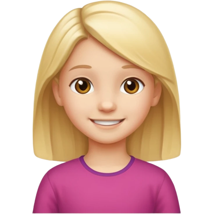 Child 8 year old girl standing  emoji