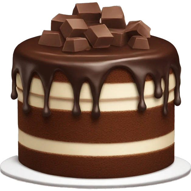 Cake with chocolate  emoji