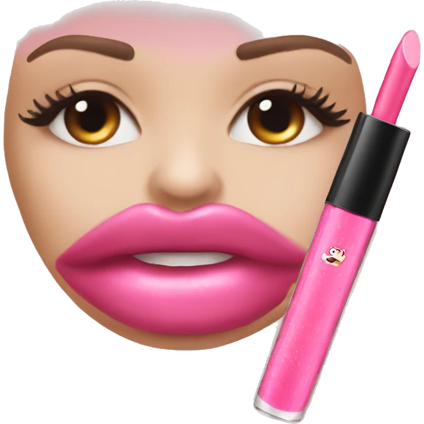 pink lip gloss emoji