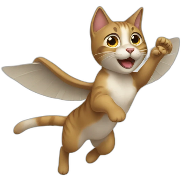 gato volando emoji