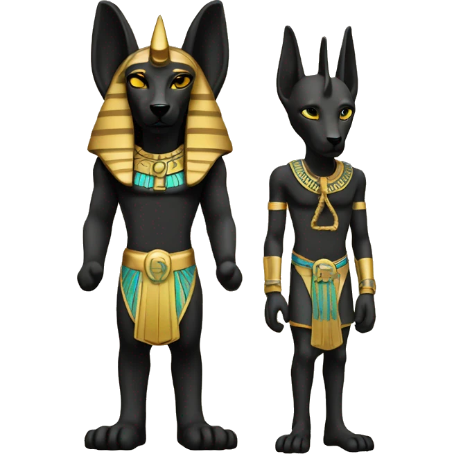 Anubis with ankh emoji