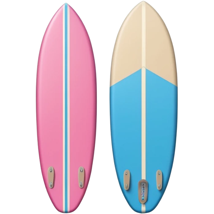 pink, blue, beige surfboard emoji