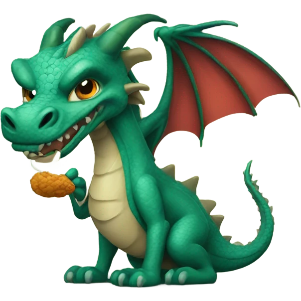 Dragon with doobie emoji