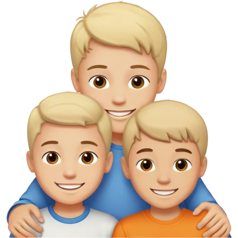 boys smiling together indoors emoji
