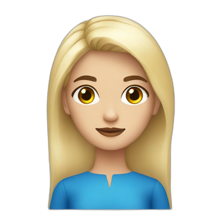 novia rubia ojos azules emoji