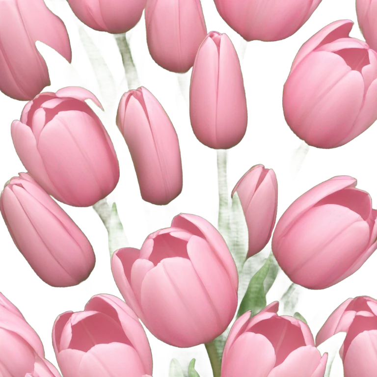 soft pink tulips emoji