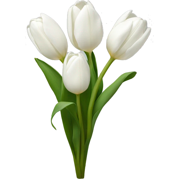 White tulips  emoji