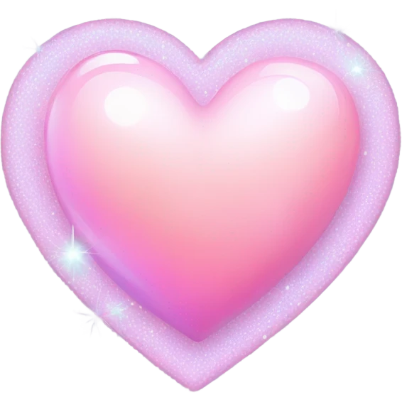 Kawaii sparkle heart emoji