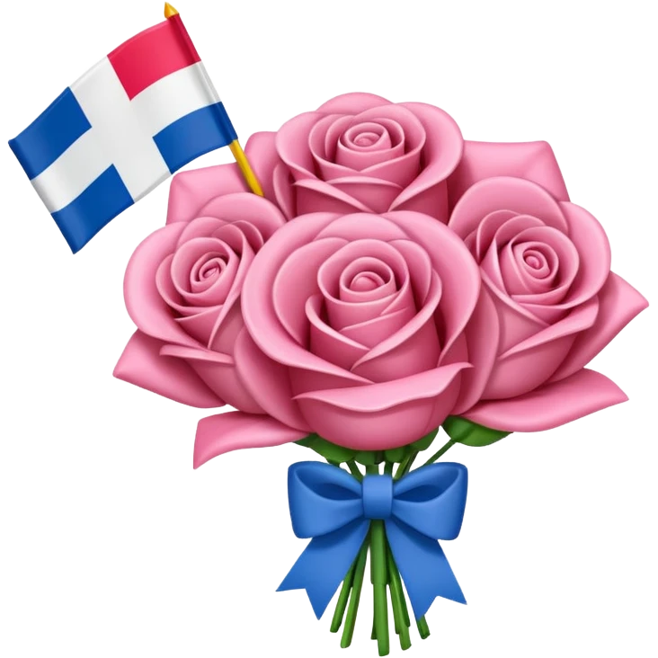SPAM MEAT rose bouquet wrapped in french flag bow emoji