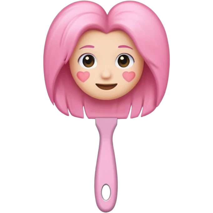 light pink hairbrush apple emoji style variation 3 emoji